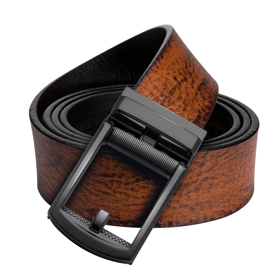 Brand Designer Belts for Men 2018 Fashion New Brown Blue Real Leather Mens Belt 3.5cm Wide Soft ...
