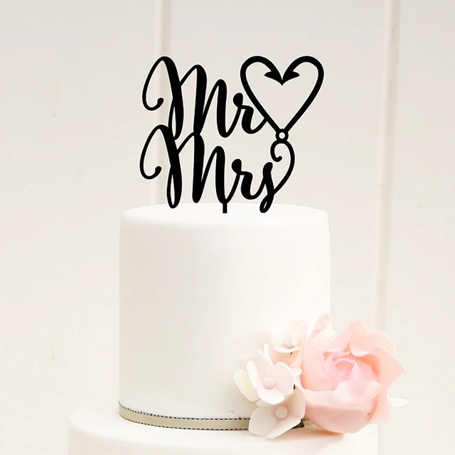 mr mrs fishing hook heart wedding cake topper wedding for