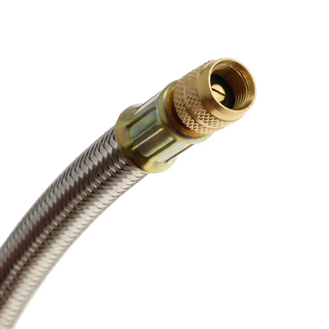 New Arrival 1pc 150mm Stainless Steel Braided Flexible Hose Car Wheels Tyre Valve Stems Extensions Tube Adapter