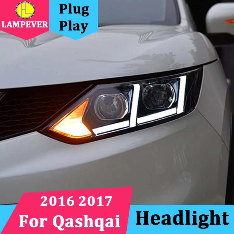 1 set 2 Pcs Car Head Lamp for Nissan Qashqai Headlights 2016 2017