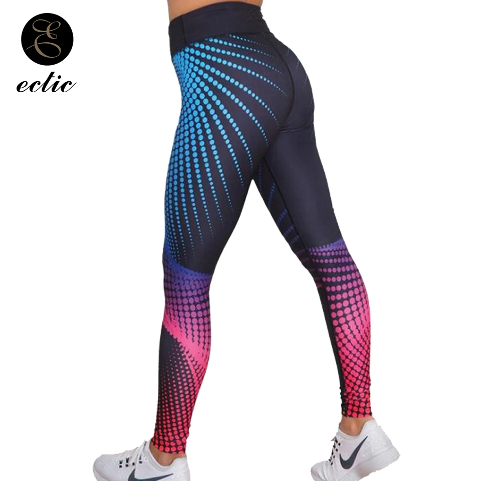 

Geometric Pattern Leggings Digital Printing Leginsy Damskie Sporting Elastic Butt Lift Leggings Joggings Women Exercise Leggings