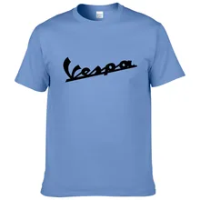 Vespa Vespa T Shirt Men 2017 Divertida Camiseta 100% Algodón de Verano de Manga Corta Cuello Redondo Camisetas Masculino #194