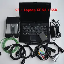 Ноутбук CF52 CF-52,12 в программное обеспечение 360G Быстрый SSD с лучшим MB Star C5 мультиплексор полный кабели MB STAR C5 Автомобильный сканер