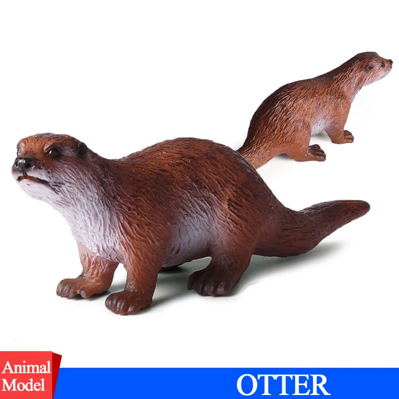 

Action&Toys Figure Ocean Marine World Biological Animal PVC Otter Toy Collection Model Doll Figure For Children Kid Gift