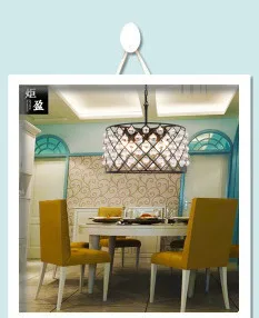 Cheap American Village industrial loft style retro iron crystal  Birdcage pendant lamp D35*H60CM 10