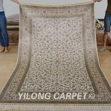 Yilong 5'x8' Hereke шелковый ковер бежевый vantage ручной завязанный традиционный античный Восточный ковер(1036