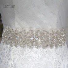Inofinn WH64 Кристалл Стразы вечернее платье Аксессуары свадебные пояса, пояс невесты свадебные ленты Пояски