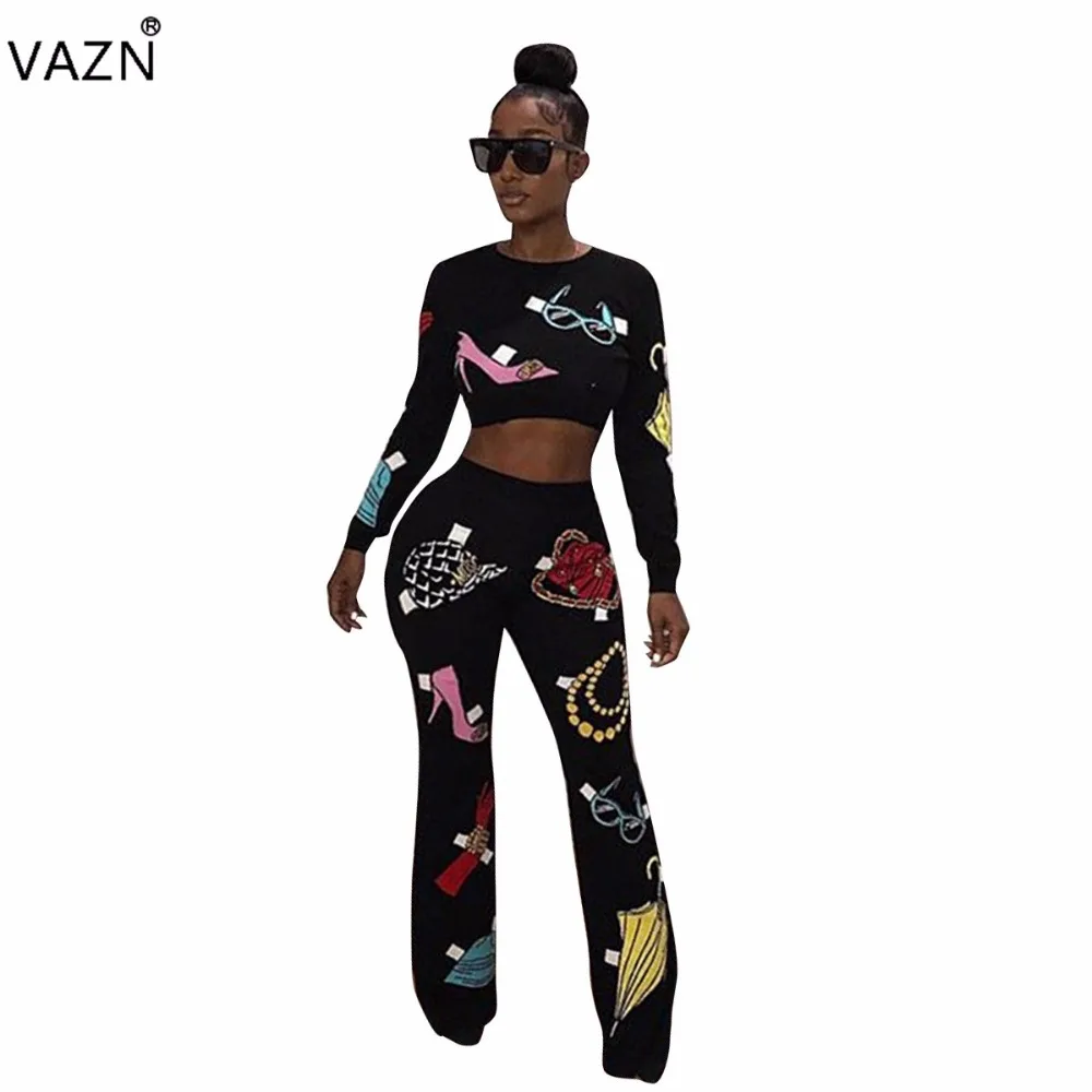 VAZN 2017 Sleeve Ladies 2 piece Fashion Long Jumpsuit