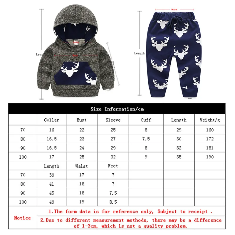 Top and Top 2Pcs/Set Adorable Autumn Newborn Baby Girls Boys Casual Hooded Clothes Sets Long Sleeve Sweatshirt+Jogger Pants Baby Clothing Set for boy