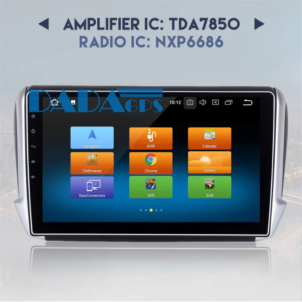 Cheap Android 8.0 4GB 7.1 2GB RAM Car Radio Stereo GPS Navigation for PEUGEOT 208 2008 2012-2016 Car DVD Player Video Multimedia Video 3