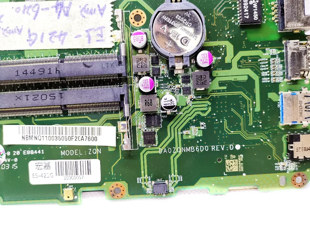 الأصلي لشركة أيسر E5-421G اللوحة المحمول E5-421G A4-6210 R5-2000 2 GB DA0ZQNMB6D0 اختبار جيد شحن مجاني