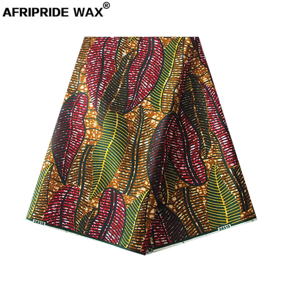 

2019 african ankara fabric high quality african flower 100% cotton 6 yards real wax brocade fabric for clothing A18F0477