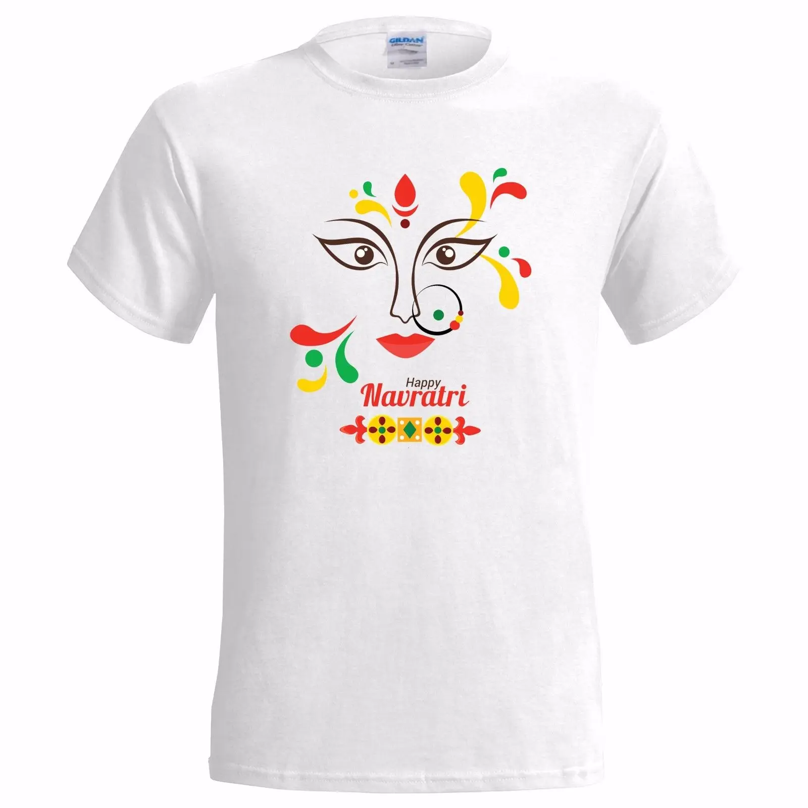 

HAPPY NAVRATRI MENS T SHIRT MAA DURGA HINDU HINDUISM FESTIVAL HINDI INDIAN