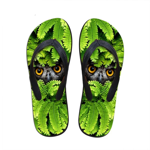 Hawaiian 2018 Flip Flops For Men Brand Design Summer Beach Sandals 3D Animals Tiger Face 