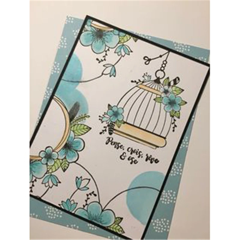 

GJCrafts Birdcage Cutting Dies for Craft Dies Scrapbooking Flower Element Metal Cutting Dies Album Embossing Paper Card Die Cut