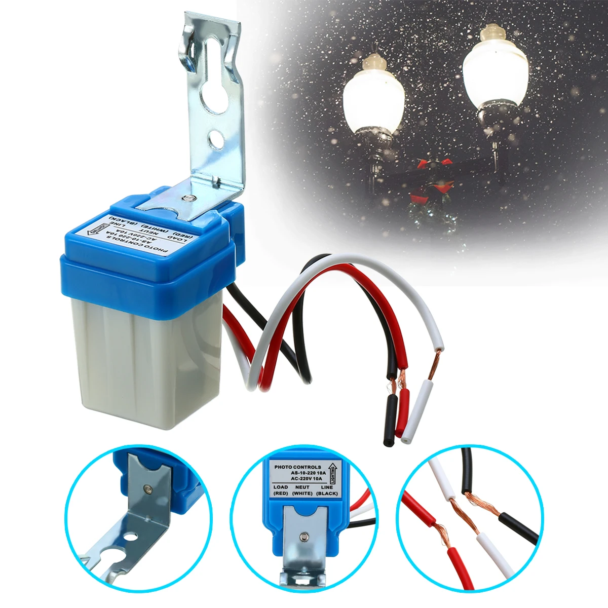 Night On Day Off Photocontrol Sensor Switch AC 220V Auto Street Light