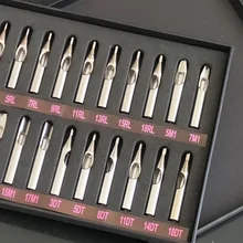 5 Наборы для ухода за кожей Pro 22 шт. R, f, D размеры lot 304 Нержавеющая сталь татуировки Насадка Советы Набор Комплект gift box set для Иглы для татуажа питания