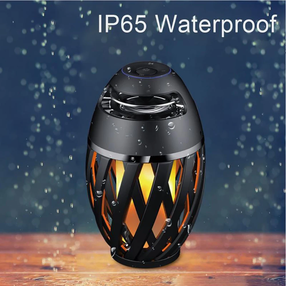 5V-1A-Portable-IP65-Speaker-Bluetooth-BT4-2-LED-Flame-Lamp-Stereo-Soft-Light-Outdoor-Speaker
