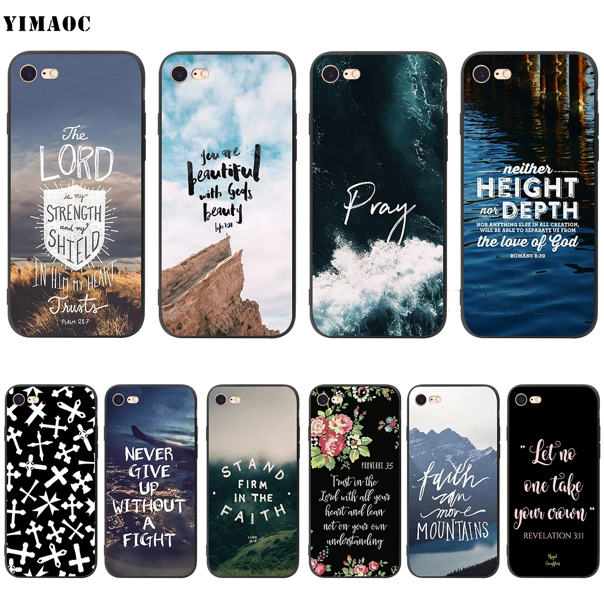 Мягкий чехол YIMAOC с текстом из Библии Иисусом Христа христианский для Apple iPhone SE 2020 5