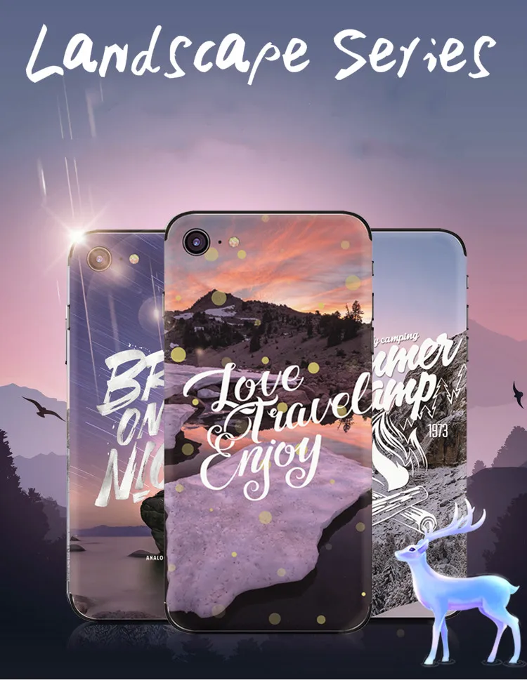 Наклейки для IPhone X XS XR XSMAX защитная пленка наклейка на телефон постер Ландшафтная