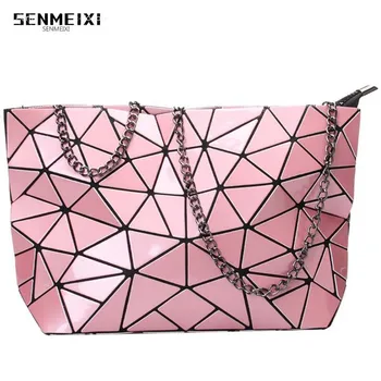 

Artificial leather bag for Women Geometry Lingge PU Leather Female HandBag fashion Lady Crossbody women bag over the shoulder