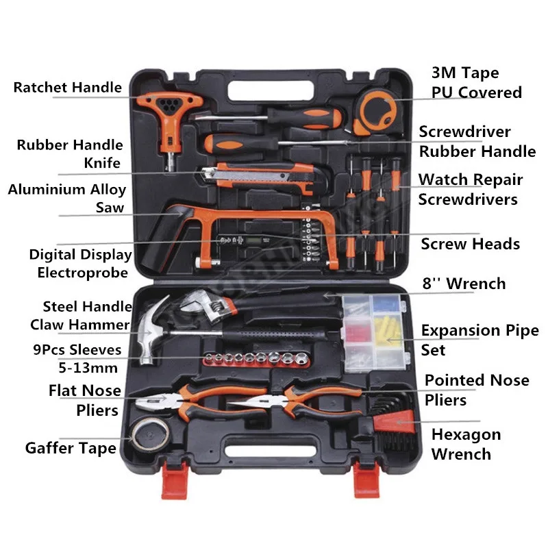 82 PcsSet Multifunctional Household Kit Herramientas Key Combination Spanner Torque Wrench Set Auto Repair Hand Tools Car DN153 (17)
