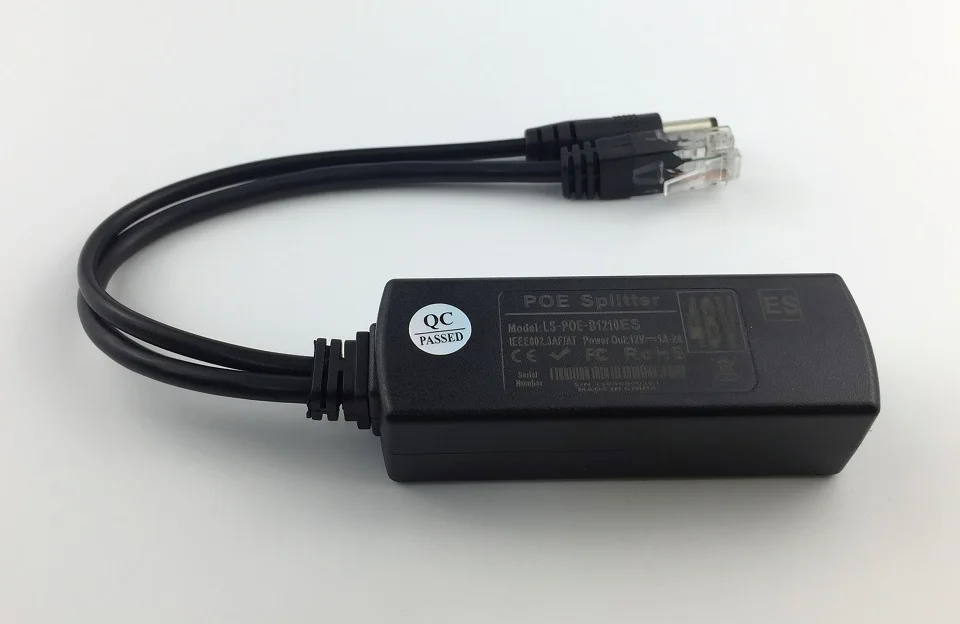 Кабель Сплиттер PoE Power Over Ethernet 48V to 12V 1A 2A IEEE802.3af/at стандартного типа 1 2 +/3 6 4 5 +/7 8 для IP