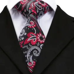 DN-1684 Здравствуйте-Tie Floral Jacquare тканые Для мужчин s Галстуки 100% шелковый галстук Для мужчин галстук для Свадебная вечеринка Бизнес Формальное