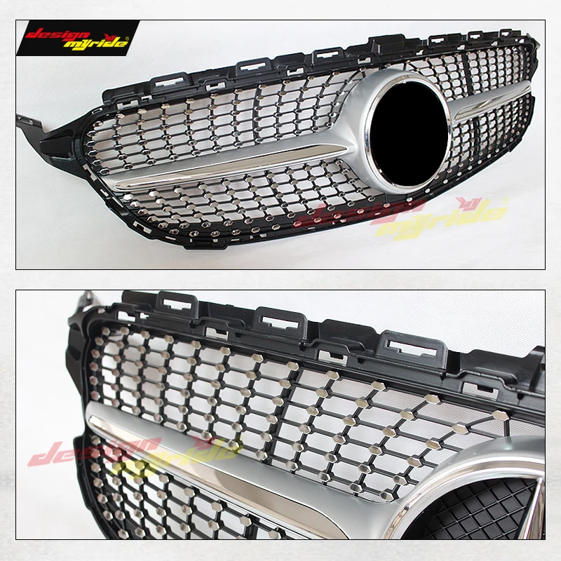 W205 Алмазная решетка ABS черный без камеры C63 look c класс C180 C200 C250 C300 350 400 Спортивные