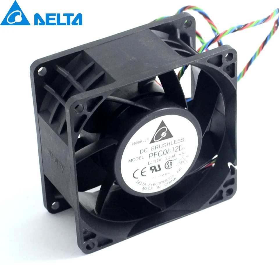 Новый и оригинальный PFC0812DE 8038 80 мм 12 В 3 30a 4 Проводные пары подшипников охлаждающий