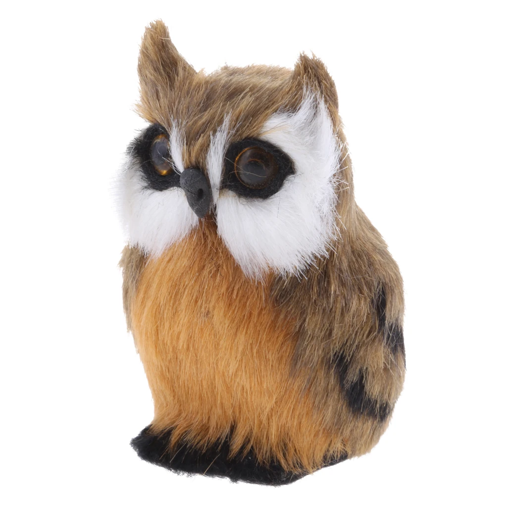 Mini Simulation Owl Animal Home Decoration Simulation Artificial Owl Middle