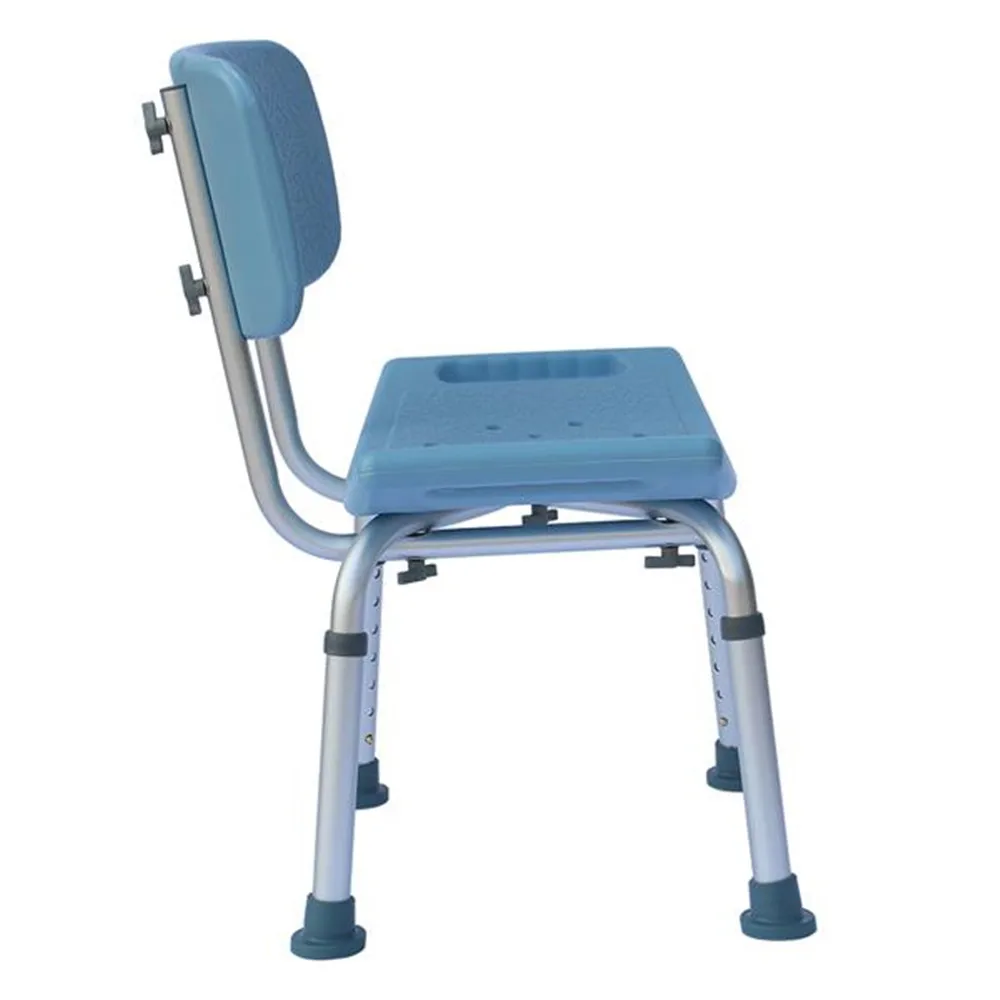 Heavy-duty Aluminum Alloy Old People Backrest Bath Chair CST-3012 Blue Old People Aimchair For Bathroom Rest Home