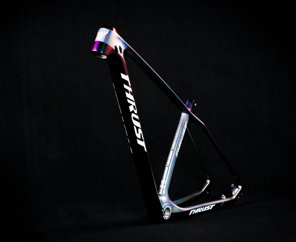 Clearance THRUST Bicycle Frame 29er 27.5er Mountain Bike Carbon Frame Size 15 17 19 BSA BB30 Disc Brake Tapered Carbon mtb Frame UD Black 4