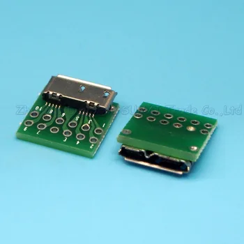 

20pcs/lot Micro USB3.0 female socket connector with PCB board test board for samsung Note3 s4 etc