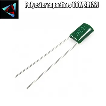 

50pcs Polyester film capacitor 2A122J 100V 1.2nF 0.0012uF
