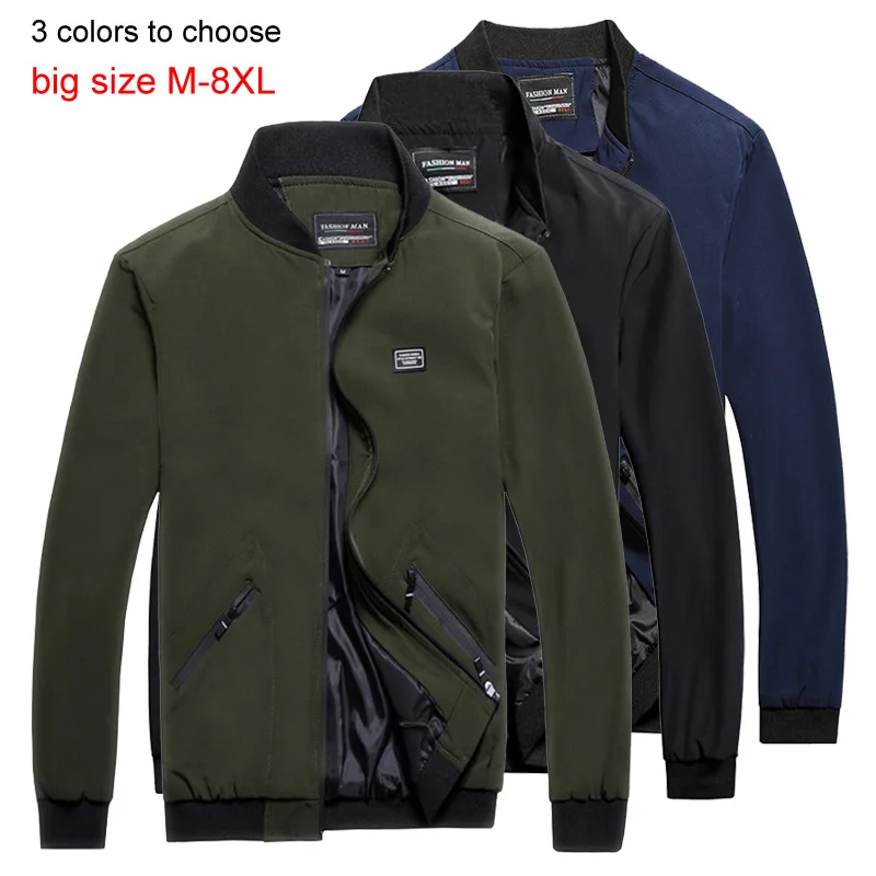 LOMAIYI كبيرة حجم 8XL الرجال منفذها السترات الرجال الربيع الخريف عارضة معطف رجالي صالح سليم سترة واقية الذكور البيسبول سترة BM281 LOMAIYI كبيرة حجم 8XL الرجال منفذها السترات الرجال الربيع الخريف عارضة معطف رجالي صالح سليم سترة واقية الذكور البيسبول سترة BM281