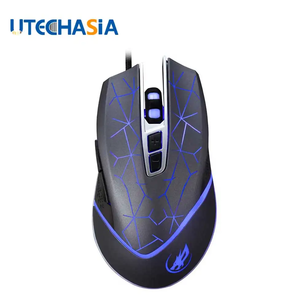 

New Wired Gaming Mouse USB Optical Lights Mouse Gamer 3200 DPI with 6 Button Right For PC Laptop Desktop Computer Game T7