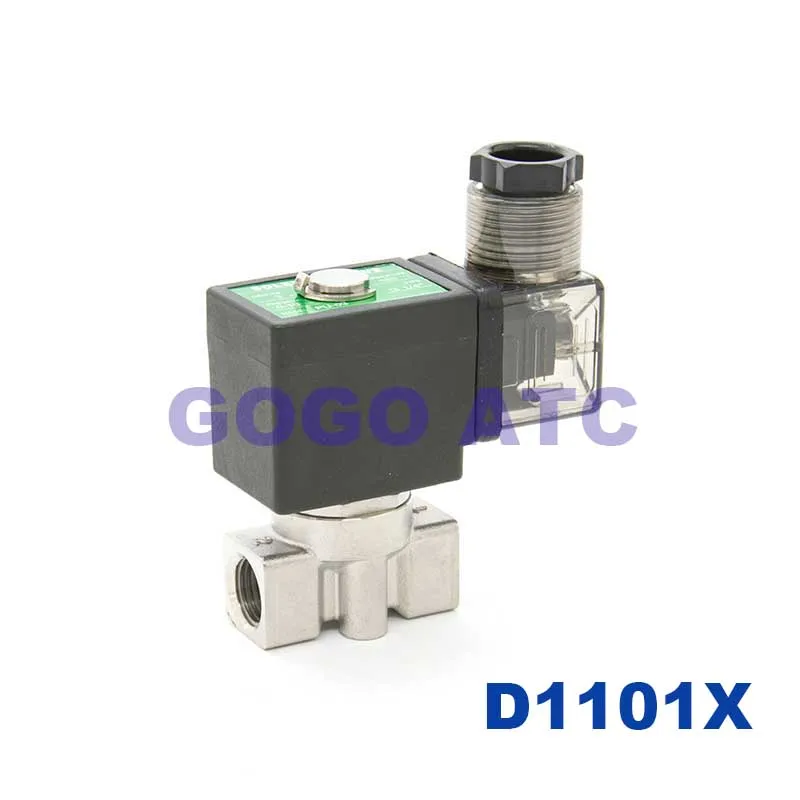 GOGO 2 way SUS304 водяной клапан нормально закрытый Порты и разъёмы G1/" 12 V 24V DC отверстия 4 мм/5 мм/6 мм SPU-04/05/06 низкого давления Электромагнитный Клапан