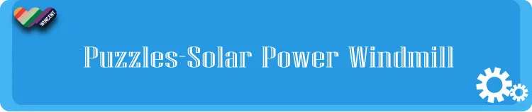 Laser Cut Solar Windmill Puzzle DIY Education Toy