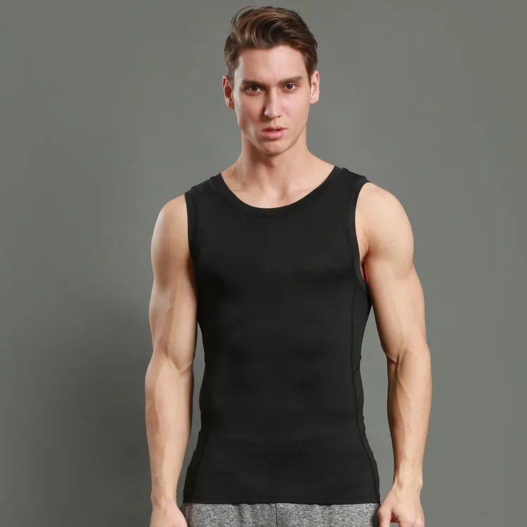 

A18506 Workout fitness long sleeve t shirt men thermal muscle bodybuilding wear compression Elastic Slim exercise clothing