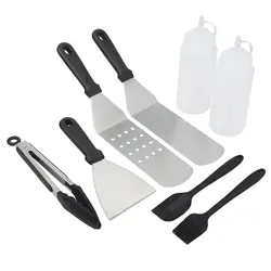 8 шт Инструменты для барбекю набор барбекю для теппаньяки шпатели для барбекю Scrapper принадлежности для гриля сковородка для барбекю