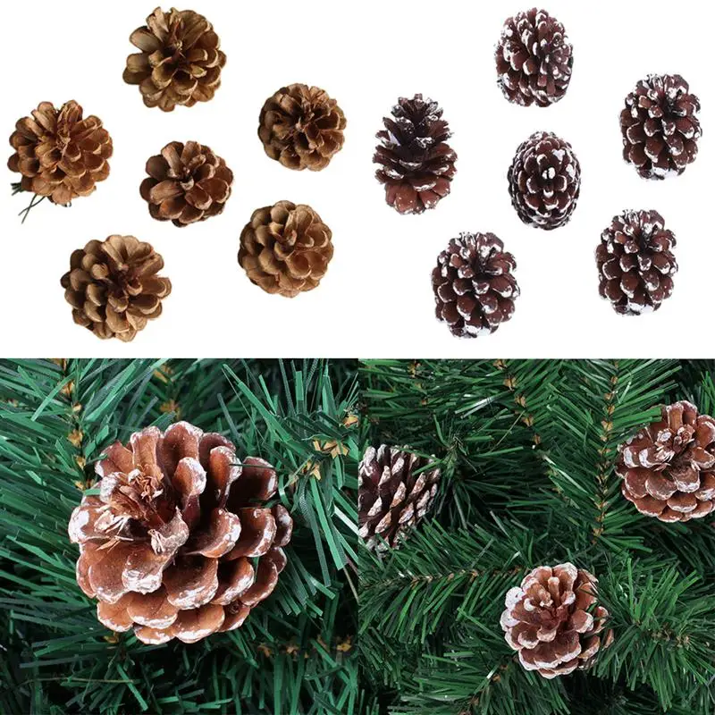 

FunPa 72Pcs Christmas Hanging Pinecone Ornaments Natrual Pinecone Christmas Tree Ornaments Kids Party Supplies Party Favors