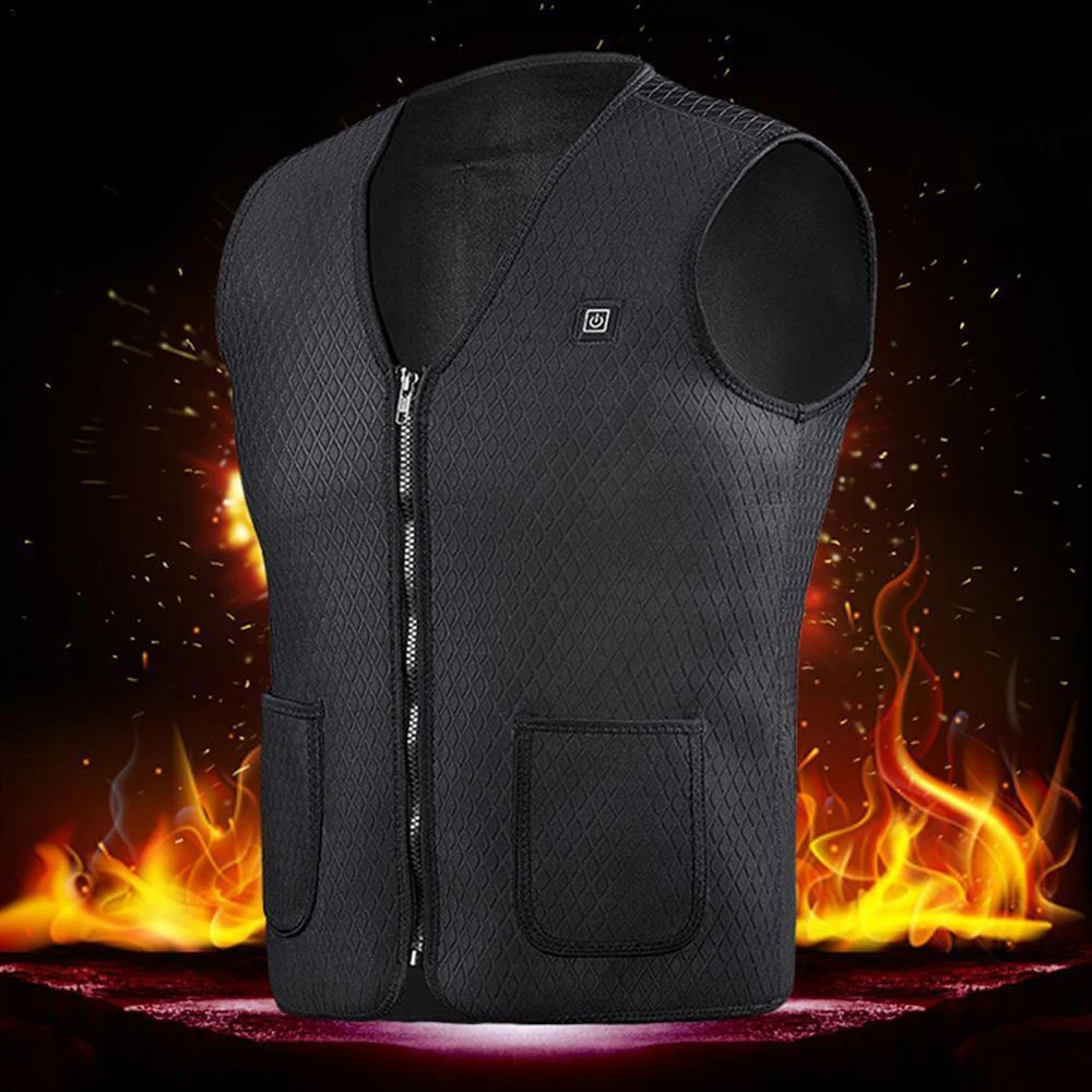 USB Electric Heating Vest Heated Pads Temperature Adjustment Thermal Corset Winter Warm Up Jacket Vest Warm Coat For Motorcycle