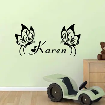 

Butterfly Vinyl Removable Personalized Name Bedroom Girl Wall Decor Home Kids
