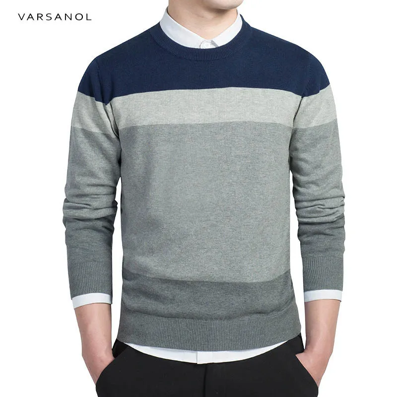 Varsanol хлопковый свитер Для мужчин с длинным рукавом Пуловеры для женщин верхняя одежда Для мужчин; свитер с круглым вырезом Топы