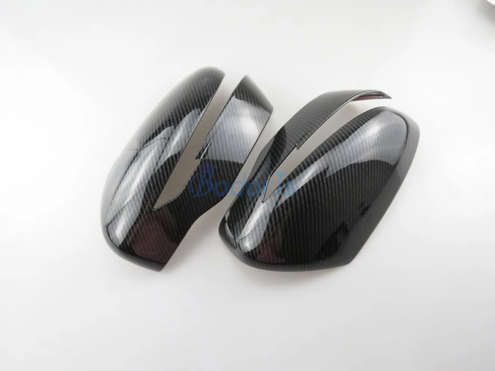 Carbon Fiber Color Аксессуары для Nissan Juke, углеродное волокно, цветное дверное зеркало, Накладка заднего вида, отделка,,,,, Стайлинг автомобиля - Цвет: Carbon Fiber Color