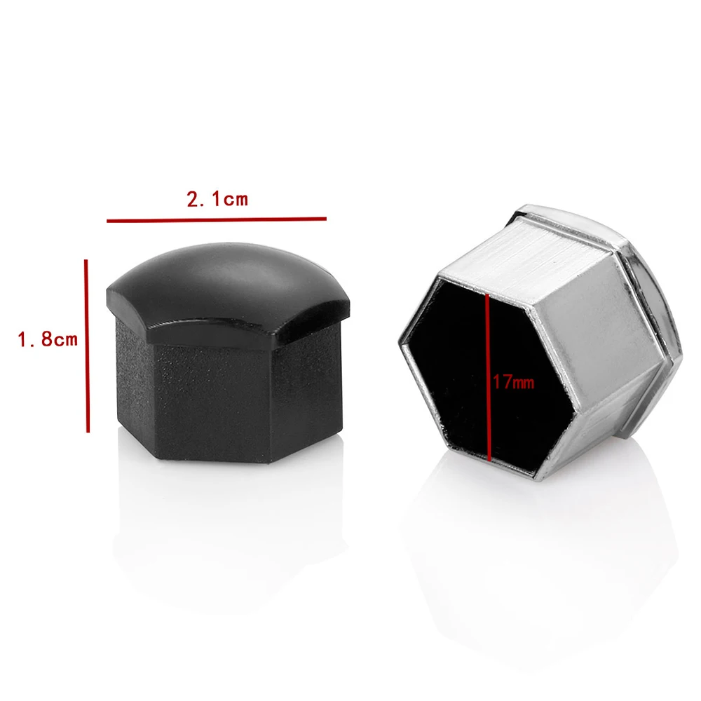 20Pcs 17mm Wheel Lug Bolt Nut Cover Caps For Audi Volkswagen Skoda