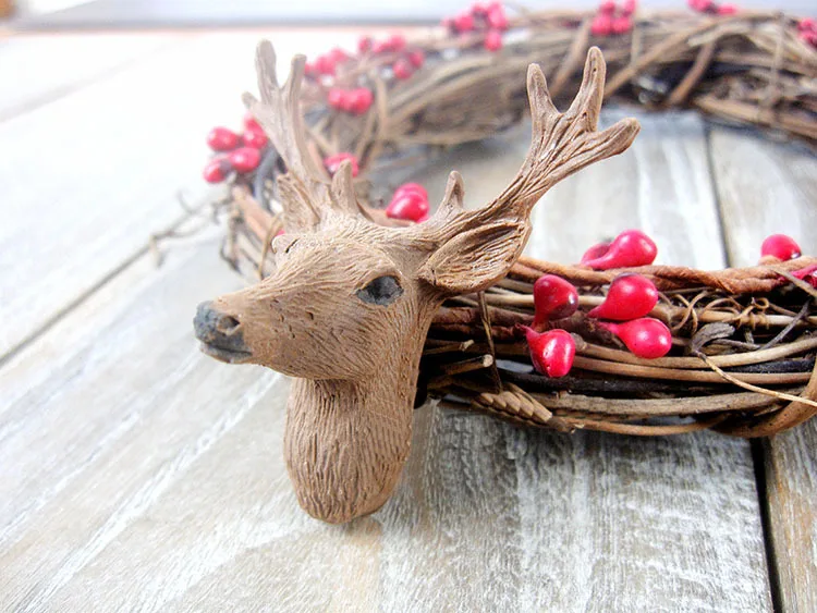 

1330 3D Fondant Silicone Mold Deer Head Sugar Craft Chocolate Mold Soap Mold For Cake Decoration Kitchenware DIY Use