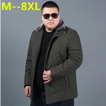 Размера плюс 10XL 8XL 9XL 6XL 5XL 4XL Для мужчин зимняя куртка теплые Повседневное, подходит ко всему, Однобортный однотонные Для мужчин популярное флисовое пальто