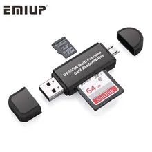 2 In 1 USB OTG Card Reader Micro USB OTG USB 2.0 Adapter Universal OTG TF/SD Card For Android Phone Computer Extension Headers
